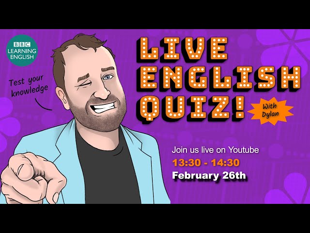 Live English Quiz #2: Test your English knowledge!