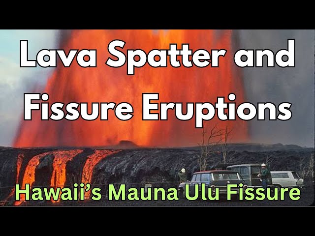 Lava Spatter Ramparts and Fissures of 1969-74 Mauna Ulu Eruption in Hawaii Volcanoes National Park