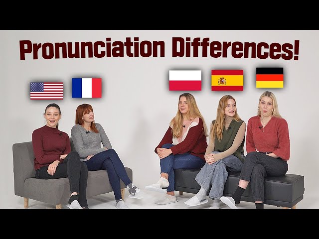 American VS European Pronunciation Differences!! American, French, German, Spanish,Polish! Part 2