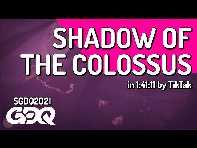 Shadow of the Colossus by TikTak in 1:41:11 - Summer Games Done Quick 2021 Online