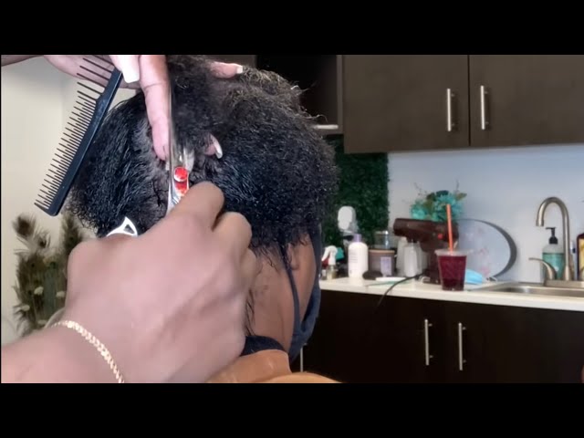 How to fix damaged hair | Hair damaged in her crown area | Alopecia thinning hair cut