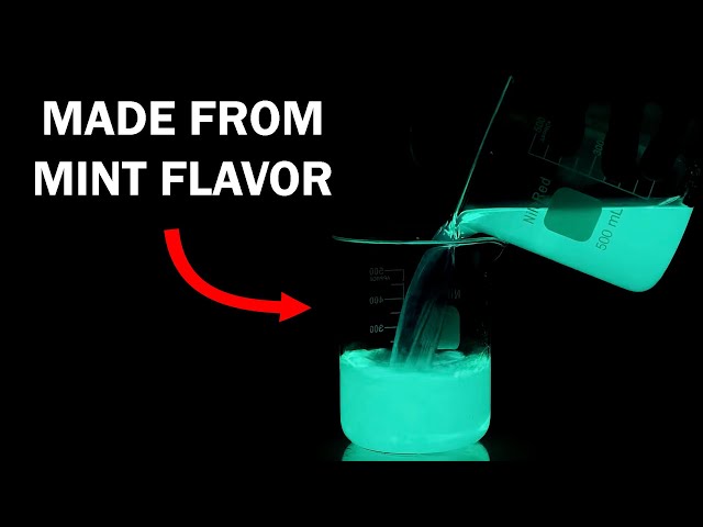 Turning mint flavor into a glowing liquid