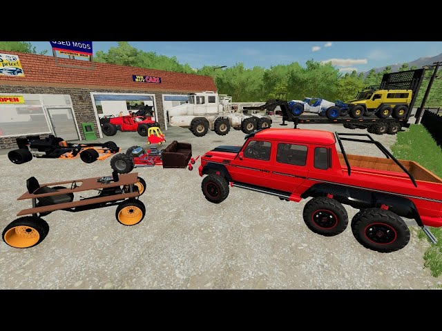 Our car dealership has the craziest vehicles | Farming Simulator 22