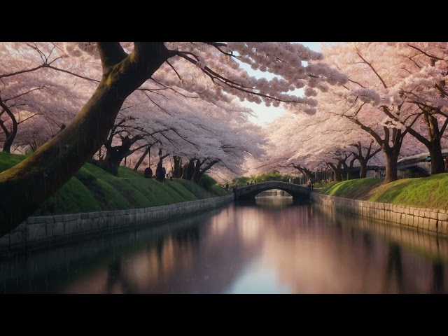 Ambient Rain Sounds :: Sprinkle & Cherry Blossoms :: ASMR