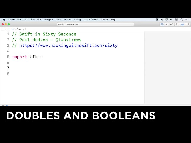 Doubles and booleans – Swift in Sixty Seconds