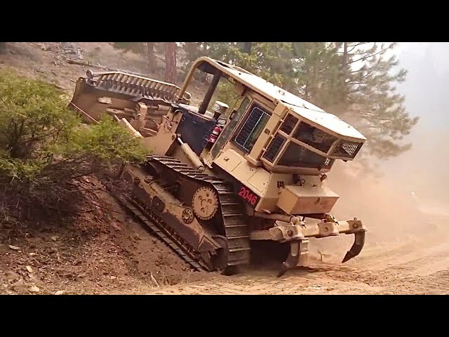 Dangerous Biggest Heavy Equipment Bulldozer Climbing Operator, Extreme Dump Truck Driving Skills