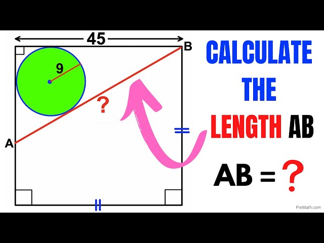 Find the length AB | Inscribed circle | Important Geometry and Algebra skills explained