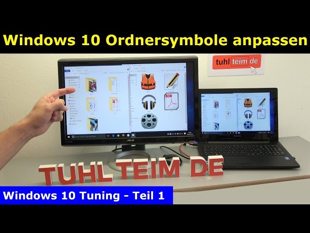Windows 10 Tuning - Ordnersymbole ändern - eigene Fotos als Icon - Icon Download - [4K Video]