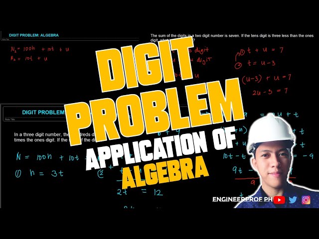 DIGIT PROBLEM: ALGEBRA