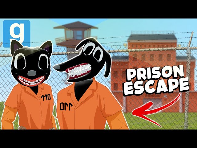 CARTOON CAT & DOG PRISON ESCAPE! (Garry's Mod Sandbox) | JustJoeKing
