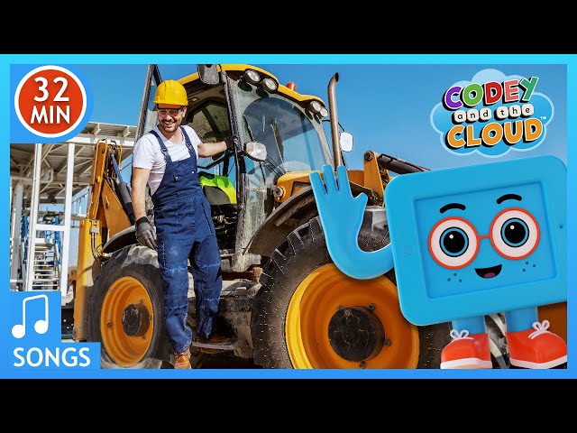 The Digger Party Song + More | Kids Songs Collection Playlist | Codey And The Cloud S1 • E13