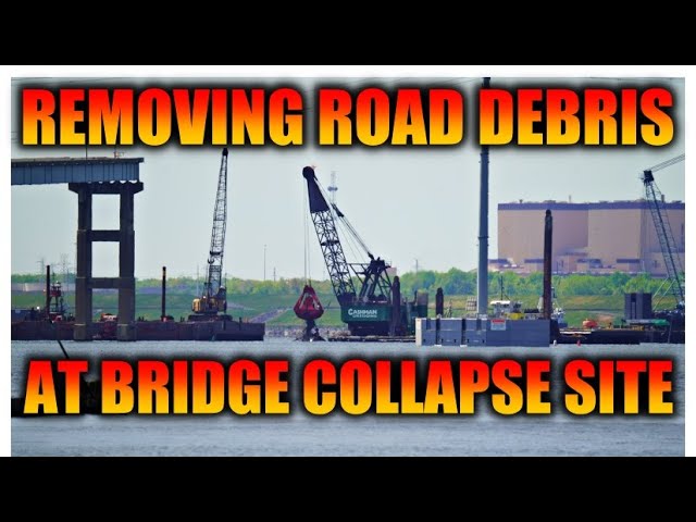 Dale Pyatt Dredge working to remove road debris at Baltimore Bridge Collapse Site