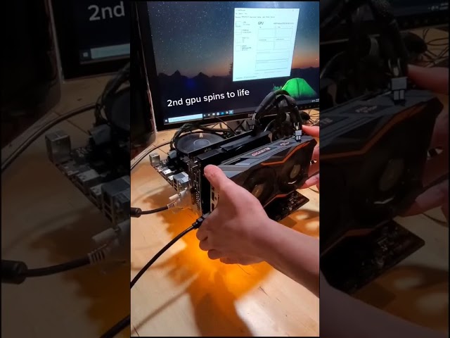 what if you plug a 2nd GPU into a running computer? #shorts