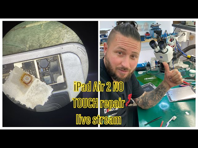 iPAD AIR 2 CAME IN WITH NO TOUCH - SHORT CIRCUIT - LIVE STREAM REPAIR - BEN ANSWERS YOUR QUESTIONS