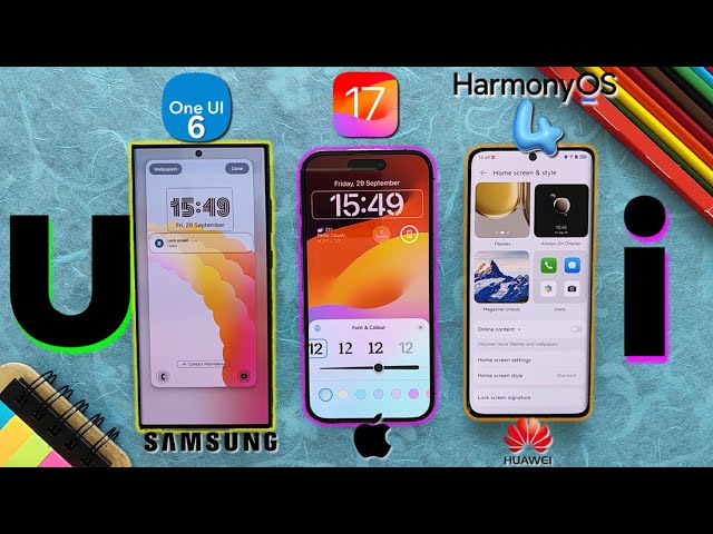 UI Design Wars: One UI 6 vs iOS 17 vs HarmonyOS 4 - Ultimate Comparison