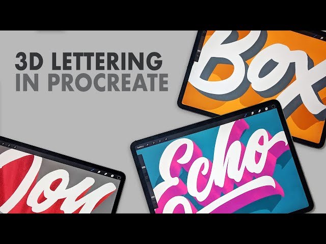 3 Ways to Create 3D Lettering in Procreate!
