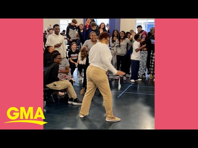 Watch this epic dance battle between a student and his teacher | GMA