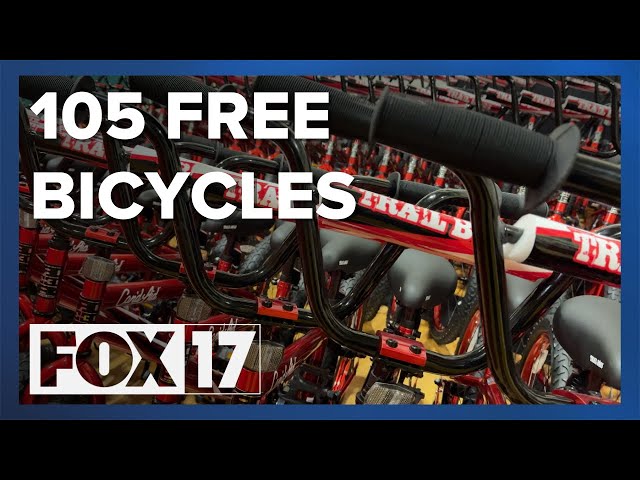 105 bicycles gifted to Kenowa Hills elementary students