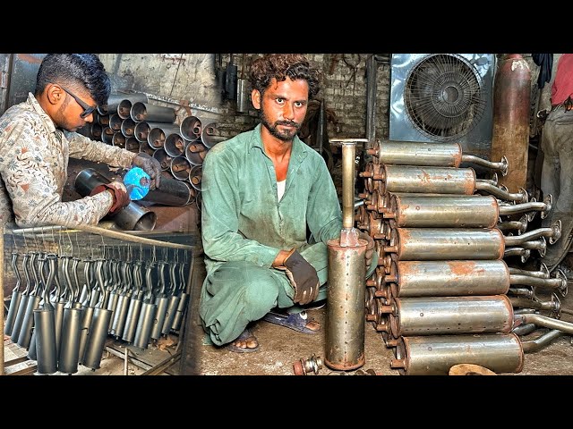 Handmade Manufacturing Process Of Loader Rickshaw Muffler-How the Loader Rickshaw Muffler is Made||