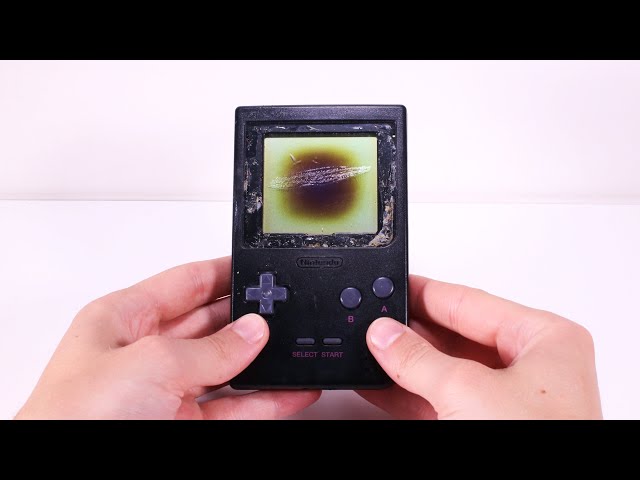 Screen burned Gameboy Pocket restoration and repair