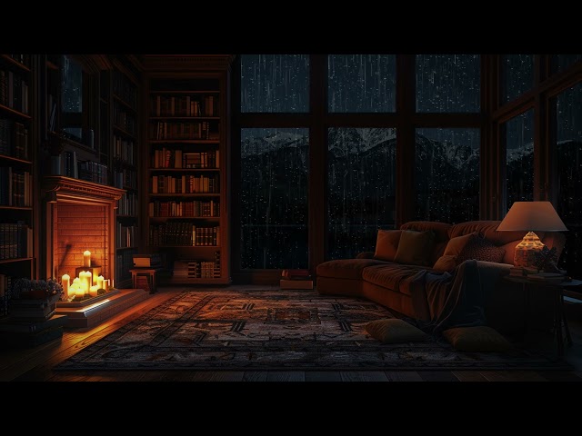 Calming Rain Sounds ASMR & Piano Melodies in Cozy Room | Calming Sounds for Sleep 💦 Study 💦 Meditate
