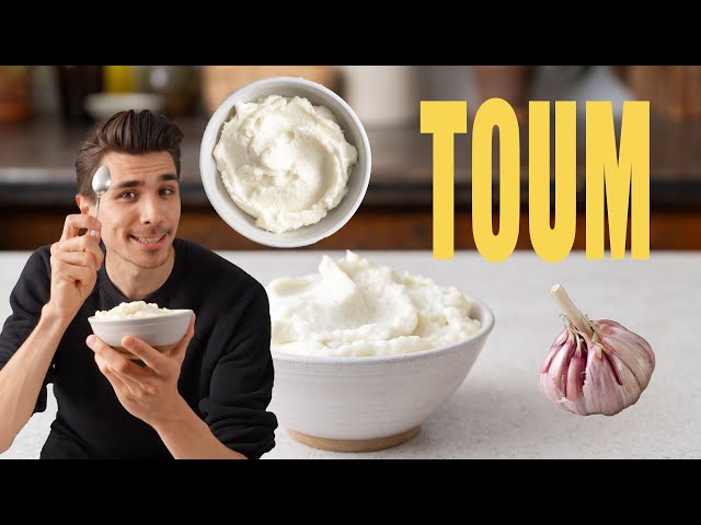 Toum (Lebanese Garlic Sauce) - 4 Ingredients + Easy Hack | Vegan Cultures