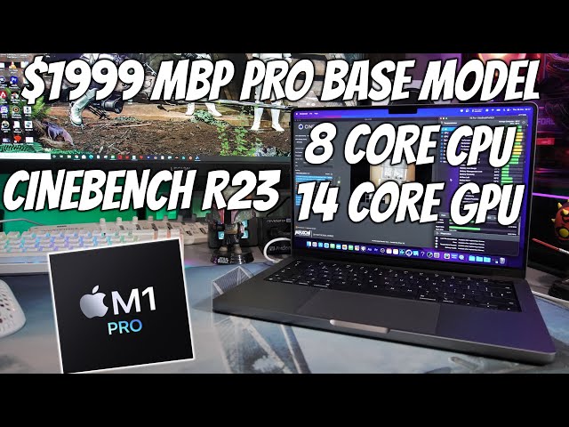 14" MacBook Pro Benchmark - Apple M1 Pro 8 Core Base Model Cinebench R23 Single + Multi