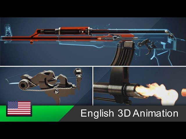 AK-47 - How this rifle works! (Animation)