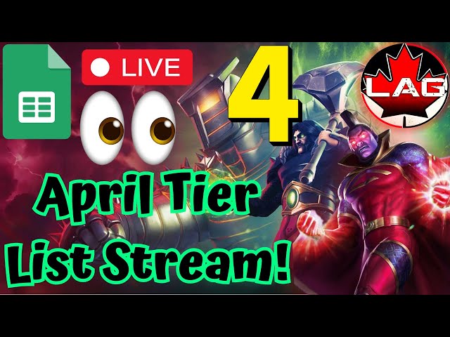 PART4 Working On April Tier List Live Come Help Out! New Serpent & Destroyer! Rebalanced Gladiator!