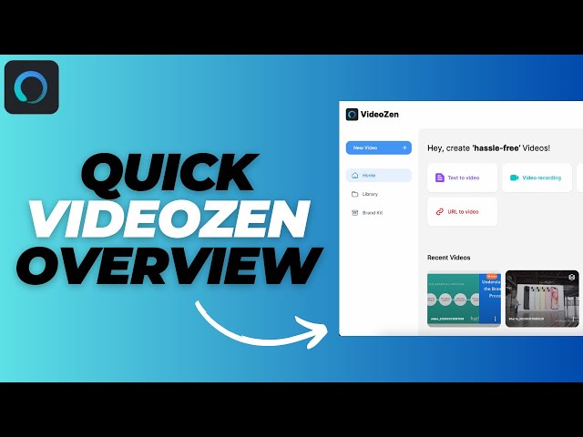 VideoZen Tutorial For Beginners Under 2 minutes | All The Features Explained