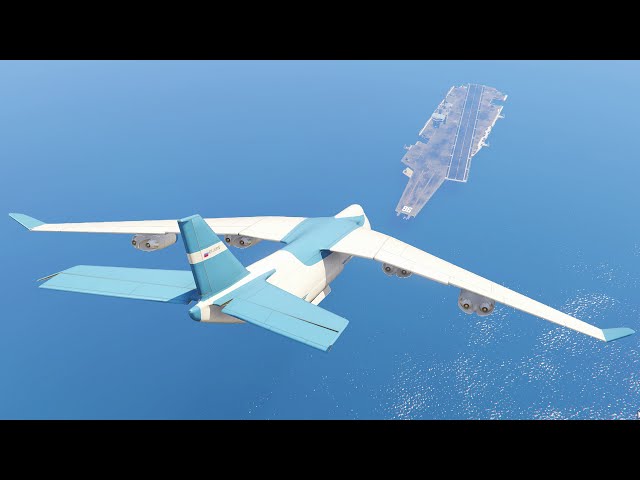 GTA 5 - LANDING A CARGO PLANE ON THE AIRCRAFT CARRIER (GTA 5 Funny Moment)