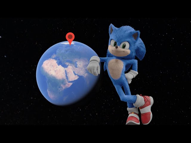 Sonic The Hedgehog on Google Earth !