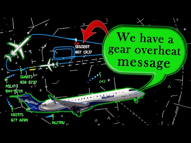 Skywest CRJ-700 has LANDING GEAR OVERHEAT | Emergency Return to Phoenix