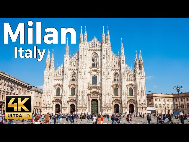 Milan, Italy Walking Tour (4k Ultra HD 60fps) – With Captions