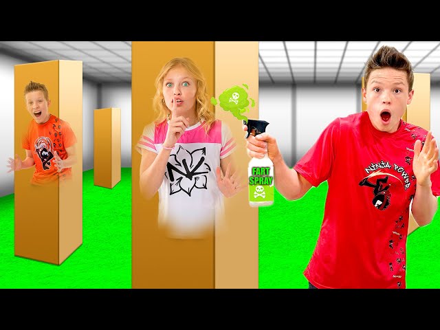 BOYS vs GIRLS Extreme Hide and Seek in Boxes CHALLENGE!