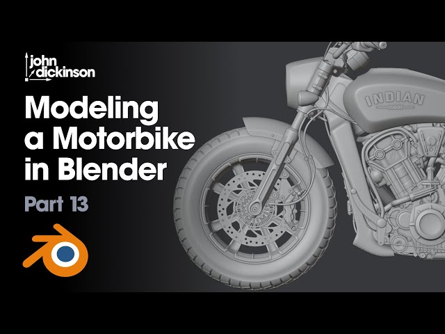 Modeling a Motorbike in Blender - Part 13