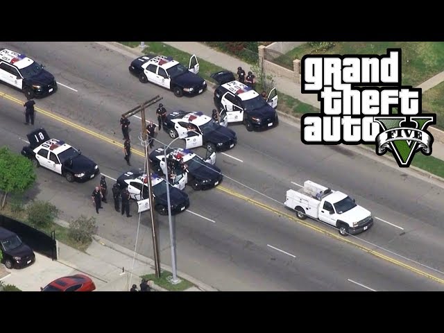 GTA 5 - REAL COPS MOD!! UNBELIEVABLE POLICE CHASE (200 UNITS) Biggest GTA 5 Stars Police Chase EVER!
