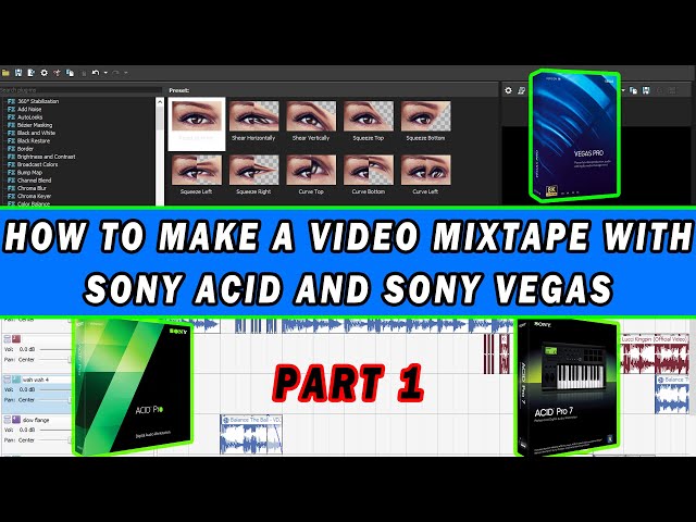 HOW TO MAKE A VIDEO MIX WITH SONY ACID and SONY VEGAS  PART 1 BY DJ KELDEN