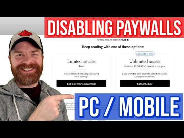 How to disable / get around Paywalls on Websites