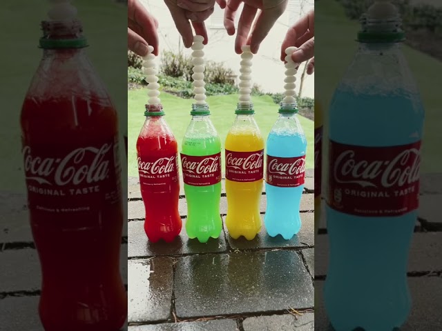 Coca Cola, Fanta, Sprite und Mentos |Experiment #Shorts