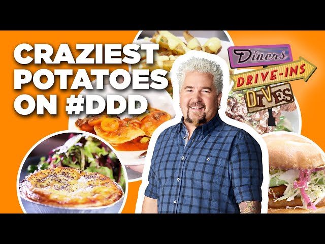 Top 10 Craziest #DDD Potato Videos with Guy Fieri | Diners, Drive-Ins and Dives | Food Network