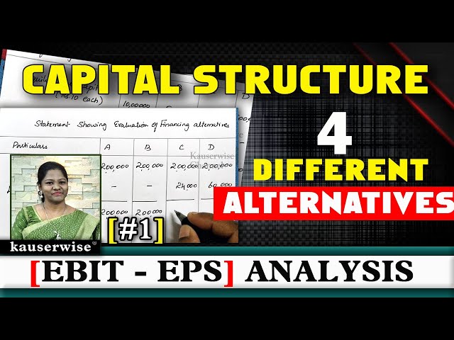 [1] Capital structure | Basics with EBIT - EPS Analysis | Solved problem by - kauserwise
