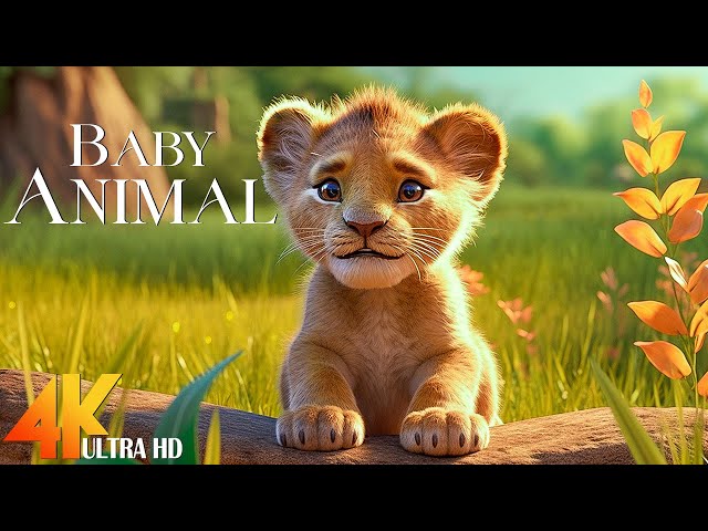 Baby Animals 4K - Cute Baby Animals Moments Around The World | Scenic Relaxation Film