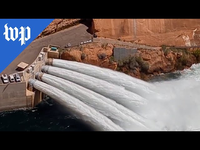 Glen Canyon Dam releases water