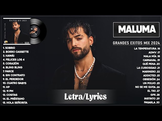 Maluma 2024 (Letra/Lyrics) - Mejores Canciones Maluma - Grandes Éxitos Maluma  - Mix Reggaeton 2024