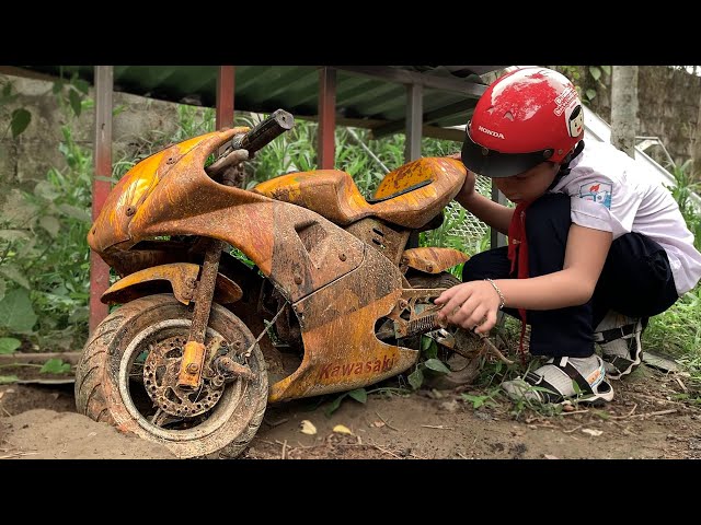 KAWASAKI  NSR 50  Abandoned  Full Restoration  | Restored KAWASAKI Sport  Motocycle