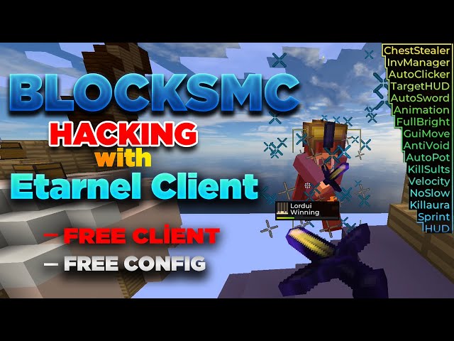 Free HACK client on BlocksMC with ETERNAL Client - Free client Link - Free Config Link
