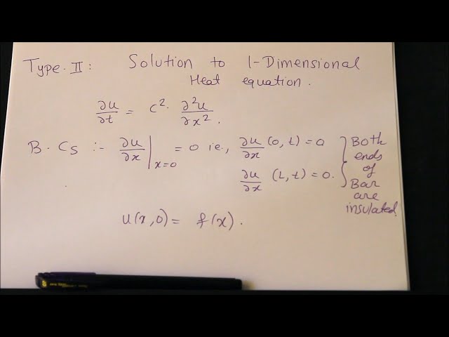 Session 5: Solution to 1- dimensional heat(diffusion) equation when both ends are insulated.