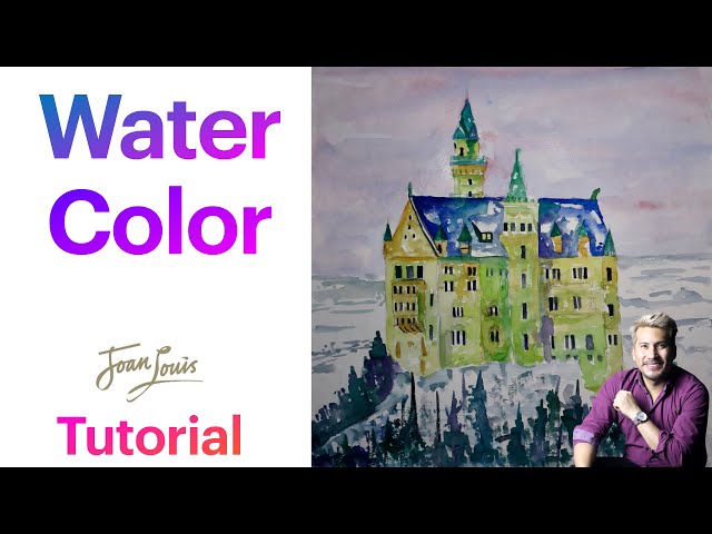 Castle in winter I WATERCOLOR painting tutorial