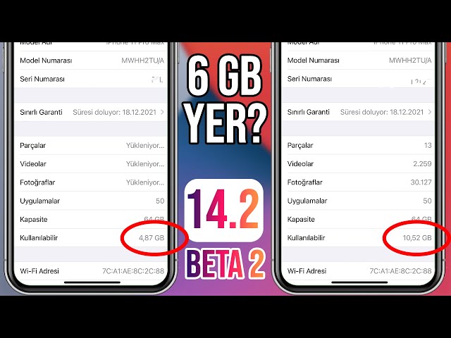 iOS 14.2 Beta 2 Çıktı (6GB YER AÇILDI)